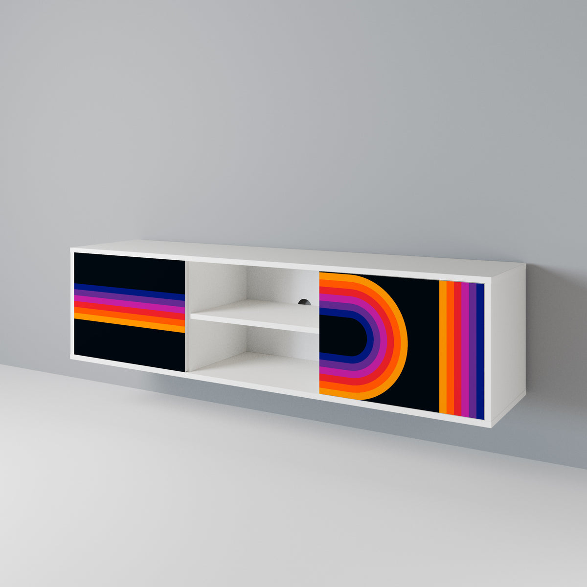 BLINDED BY THE LIGHTS 2-Door TV Cabinet
