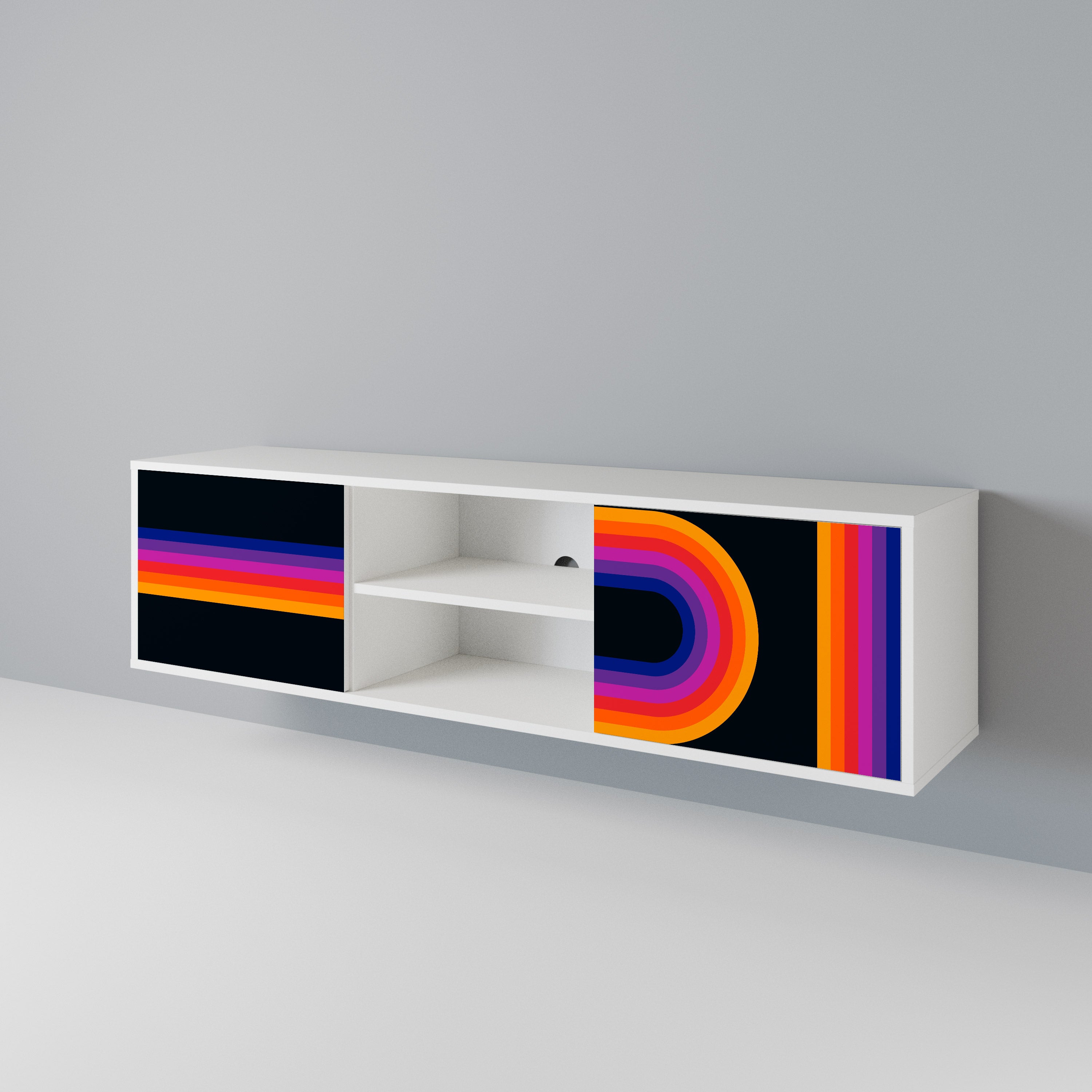 BLINDED BY THE LIGHTS 2-Door TV Cabinet