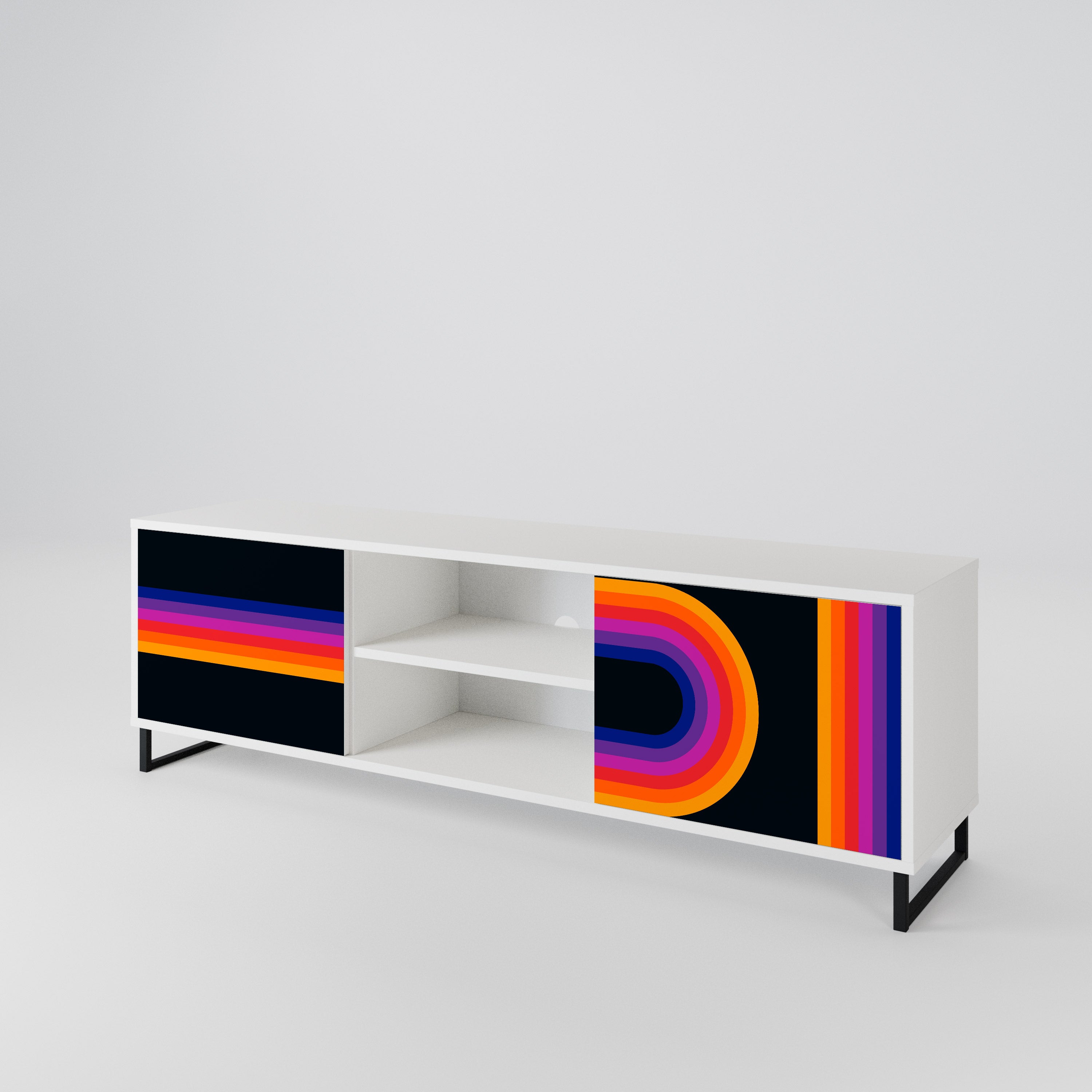BLINDED BY THE LIGHTS 2-Door TV Cabinet