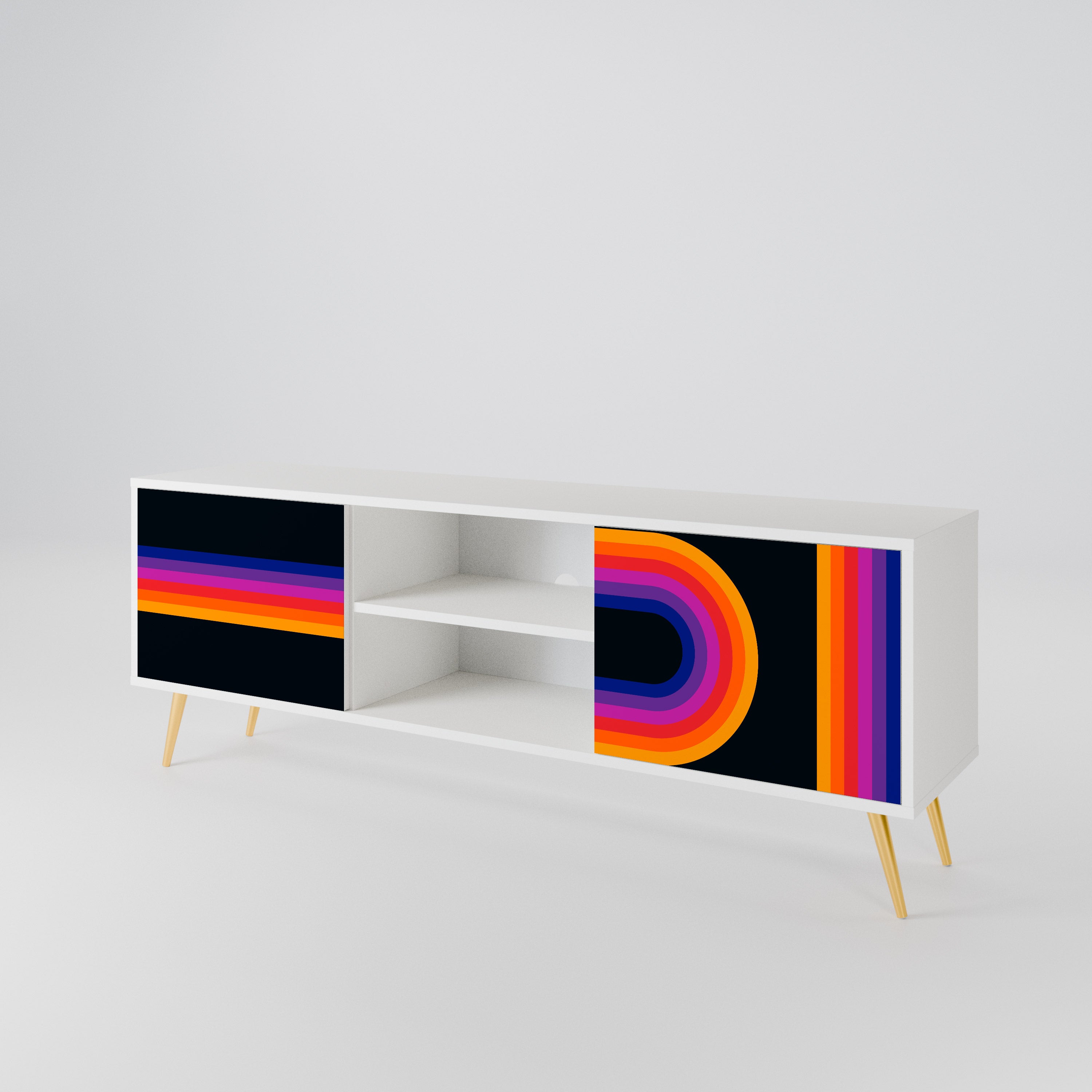 BLINDED BY THE LIGHTS 2-Door TV Cabinet
