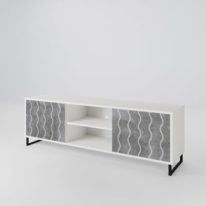 WAVES OF CONCRETE 2-Door TV Cabinet