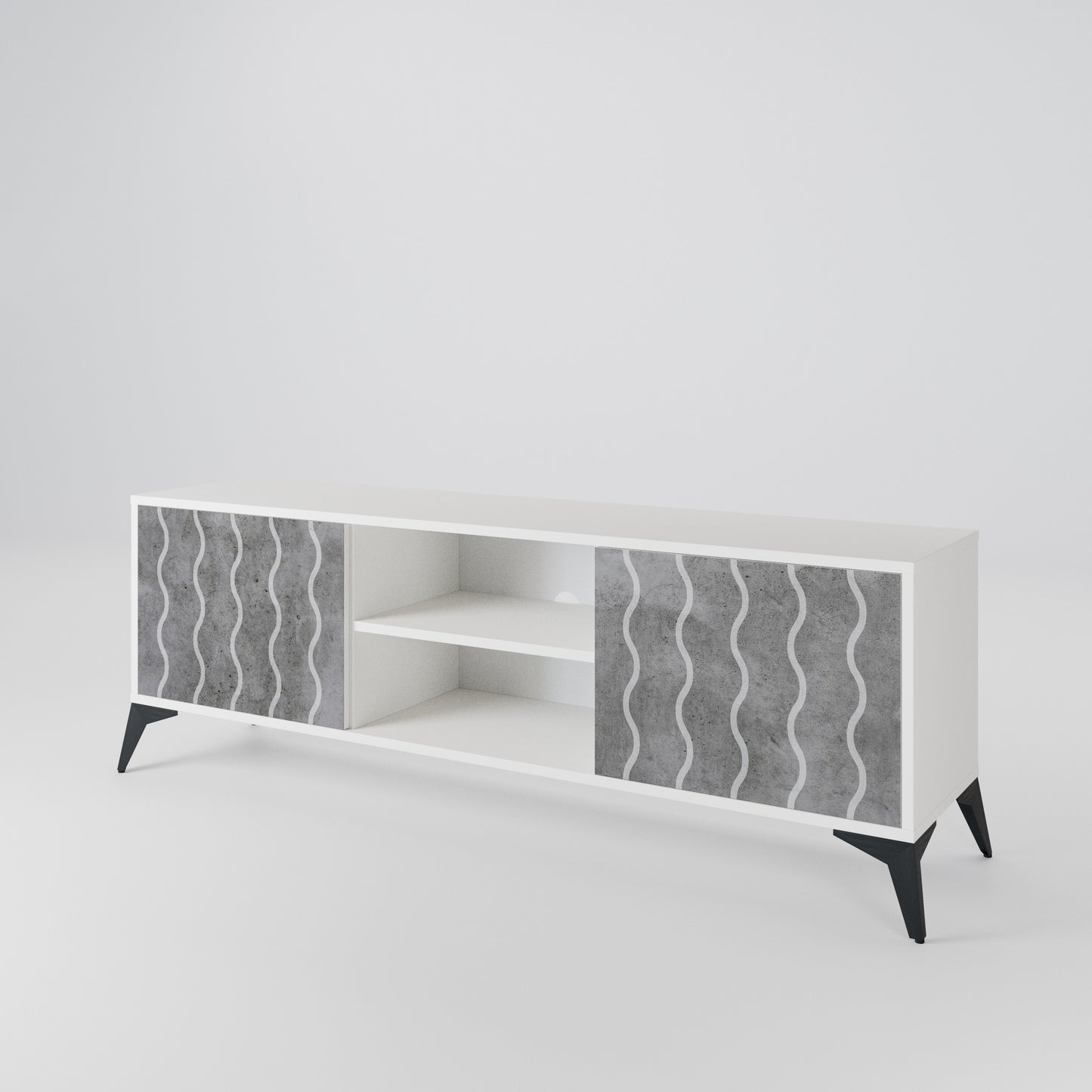 WAVES OF CONCRETE 2-Door TV Cabinet