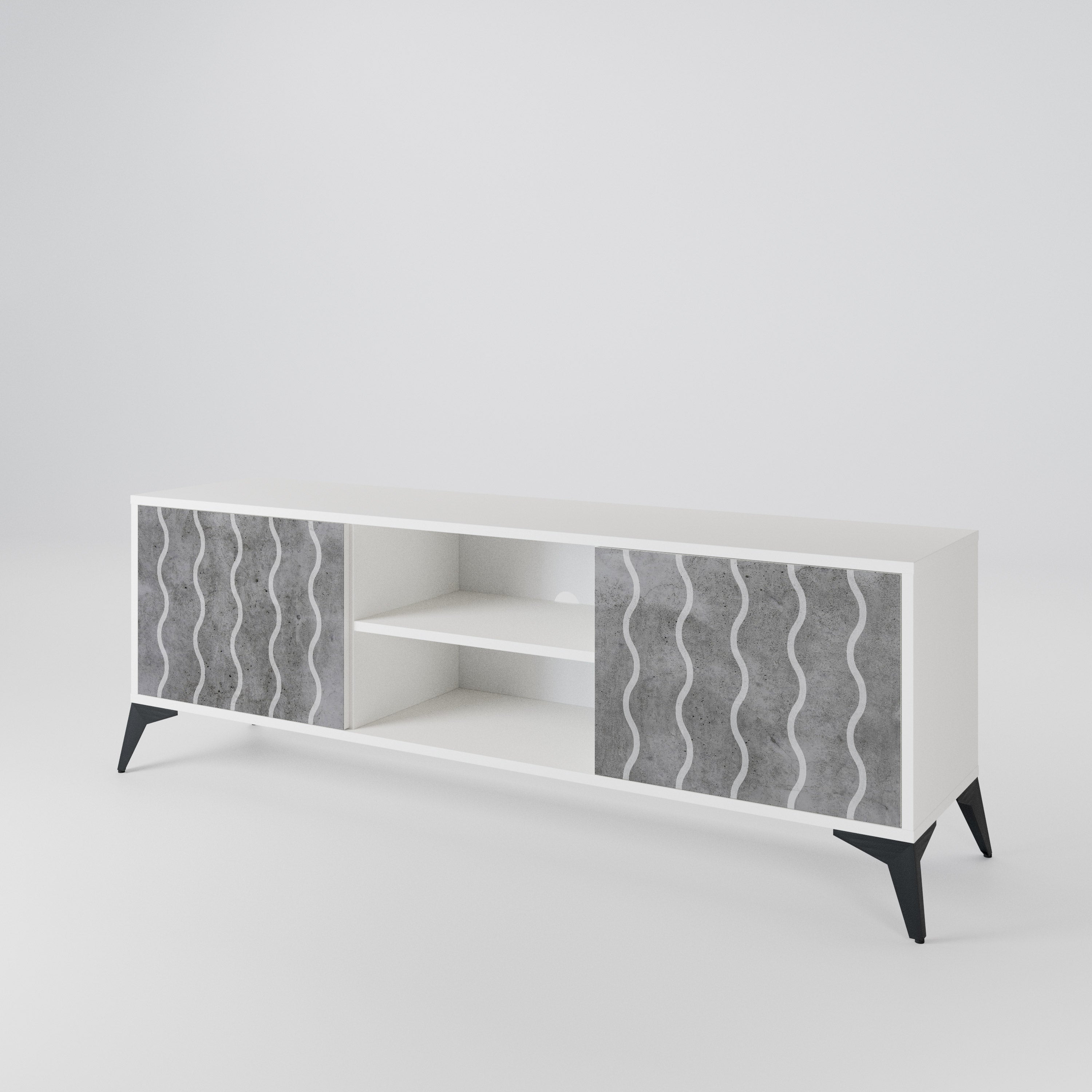 WAVES OF CONCRETE 2-Door TV Cabinet