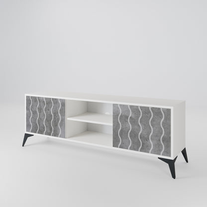WAVES OF CONCRETE 2-Door TV Cabinet