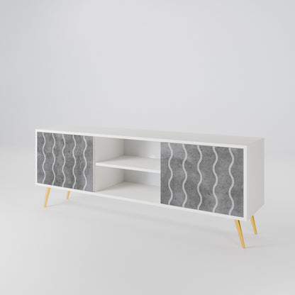 WAVES OF CONCRETE 2-Door TV Cabinet