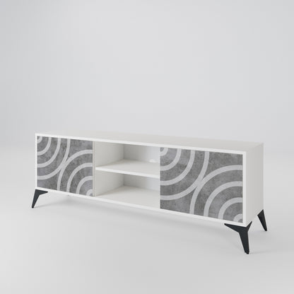 CIRCLE CONCRETE 2-Door TV Cabinet