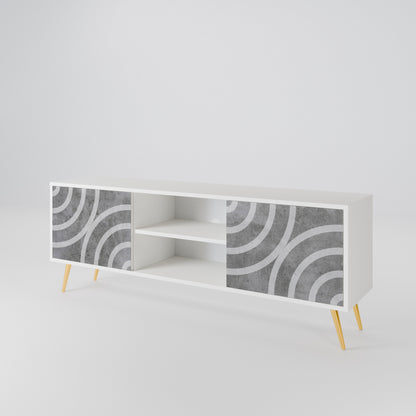 CIRCLE CONCRETE 2-Door TV Cabinet