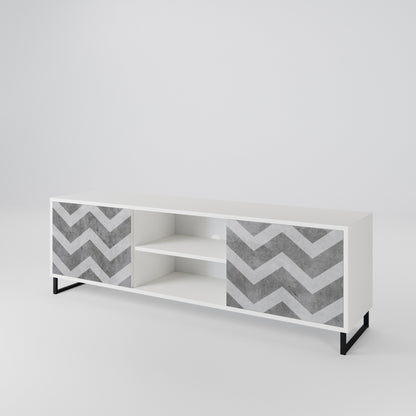 TOUGH ZIG ZAG 2-Door TV Cabinet