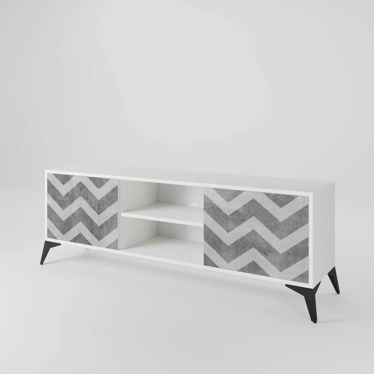 TOUGH ZIG ZAG 2-Door TV Cabinet