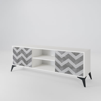 TOUGH ZIG ZAG 2-Door TV Cabinet