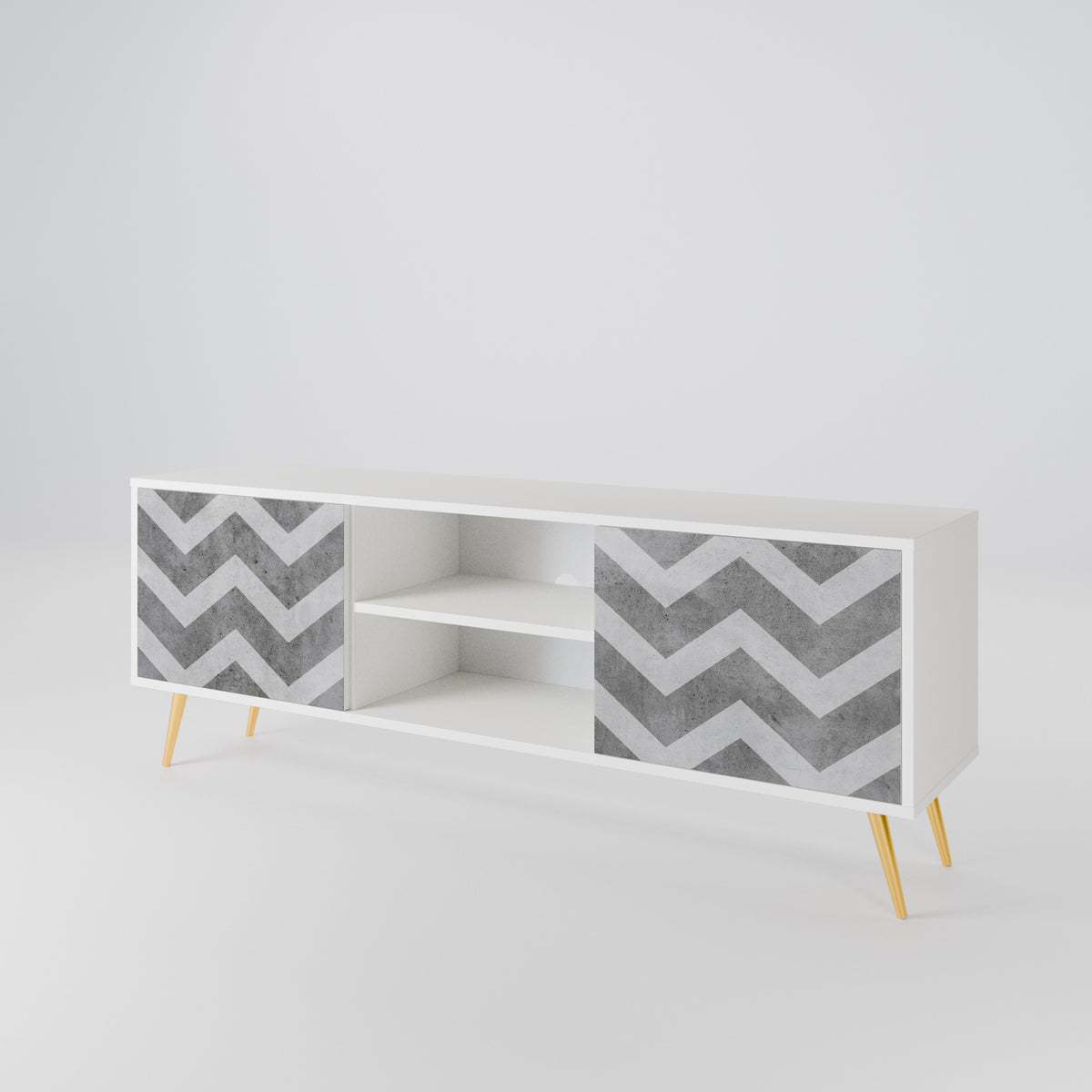 TOUGH ZIG ZAG 2-Door TV Cabinet