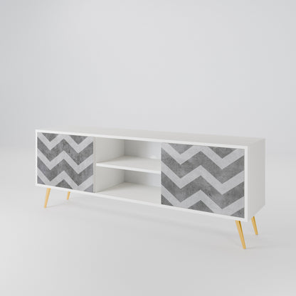 TOUGH ZIG ZAG 2-Door TV Cabinet