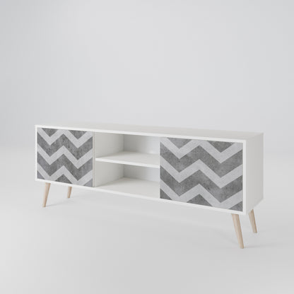 TOUGH ZIG ZAG 2-Door TV Cabinet