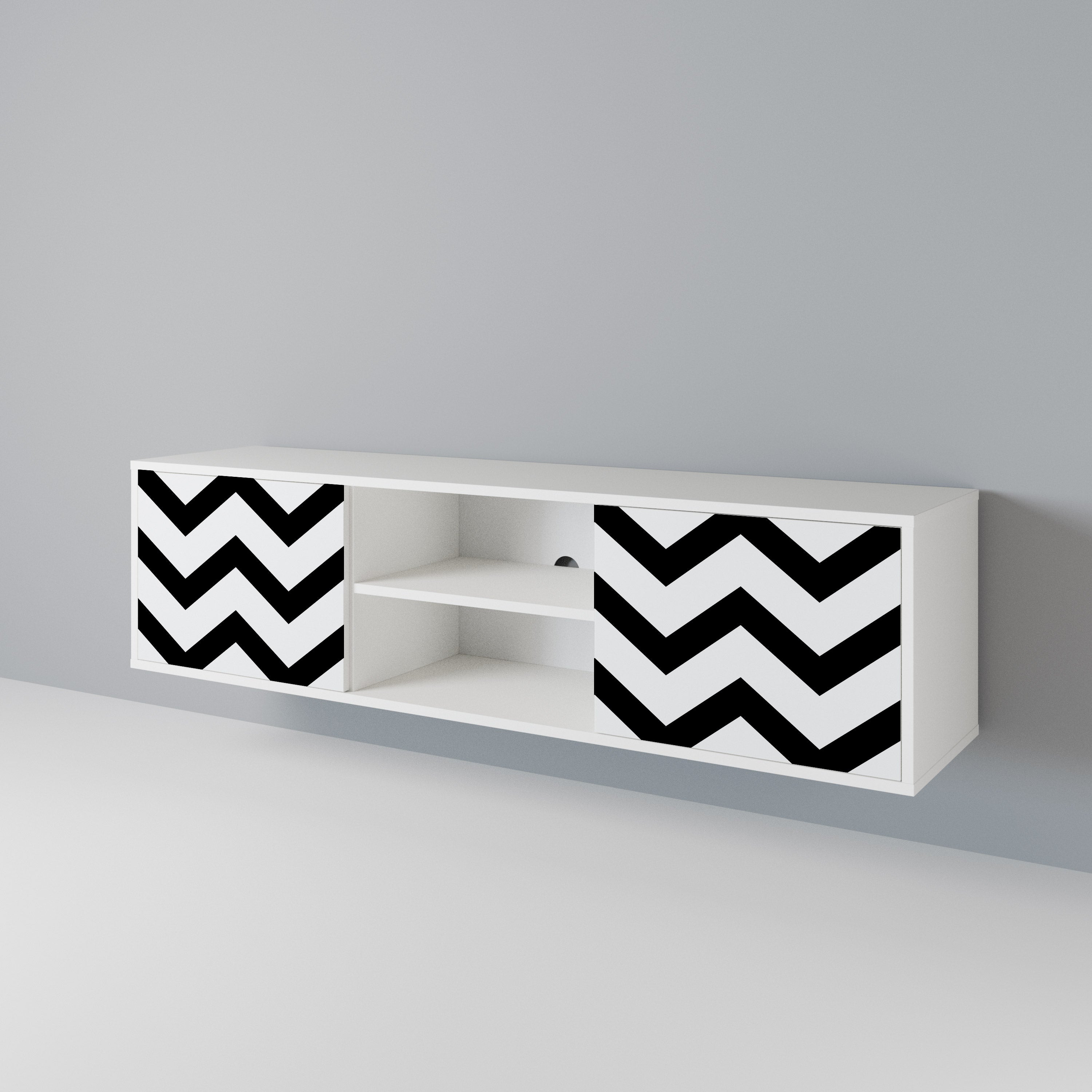 CLASSIC ZIG ZAG 2-Door TV Cabinet