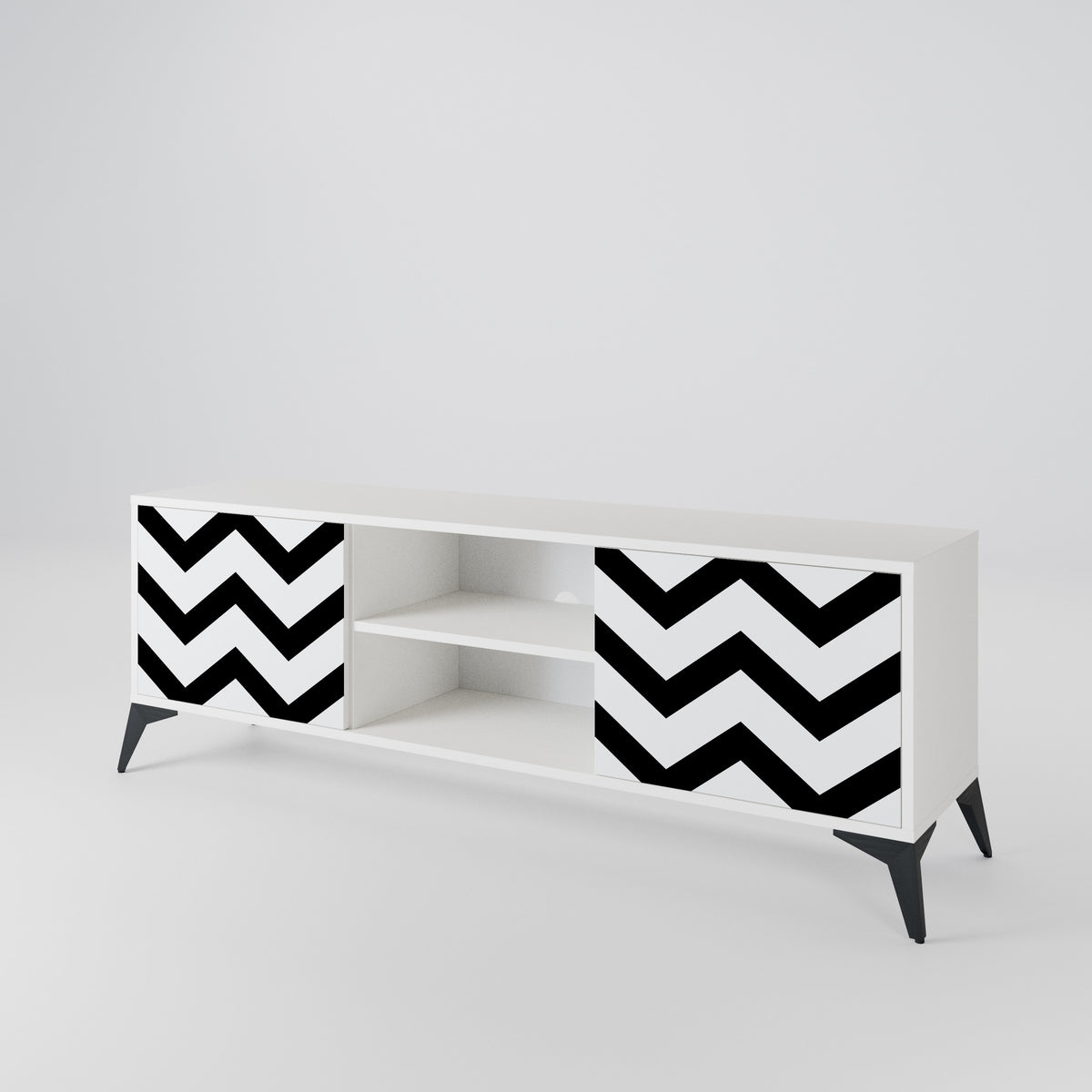 CLASSIC ZIG ZAG 2-Door TV Cabinet