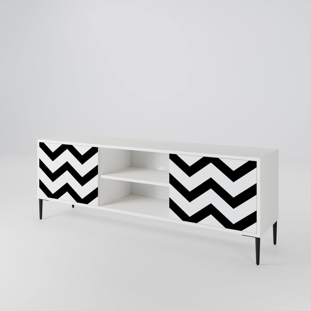 CLASSIC ZIG ZAG 2-Door TV Cabinet