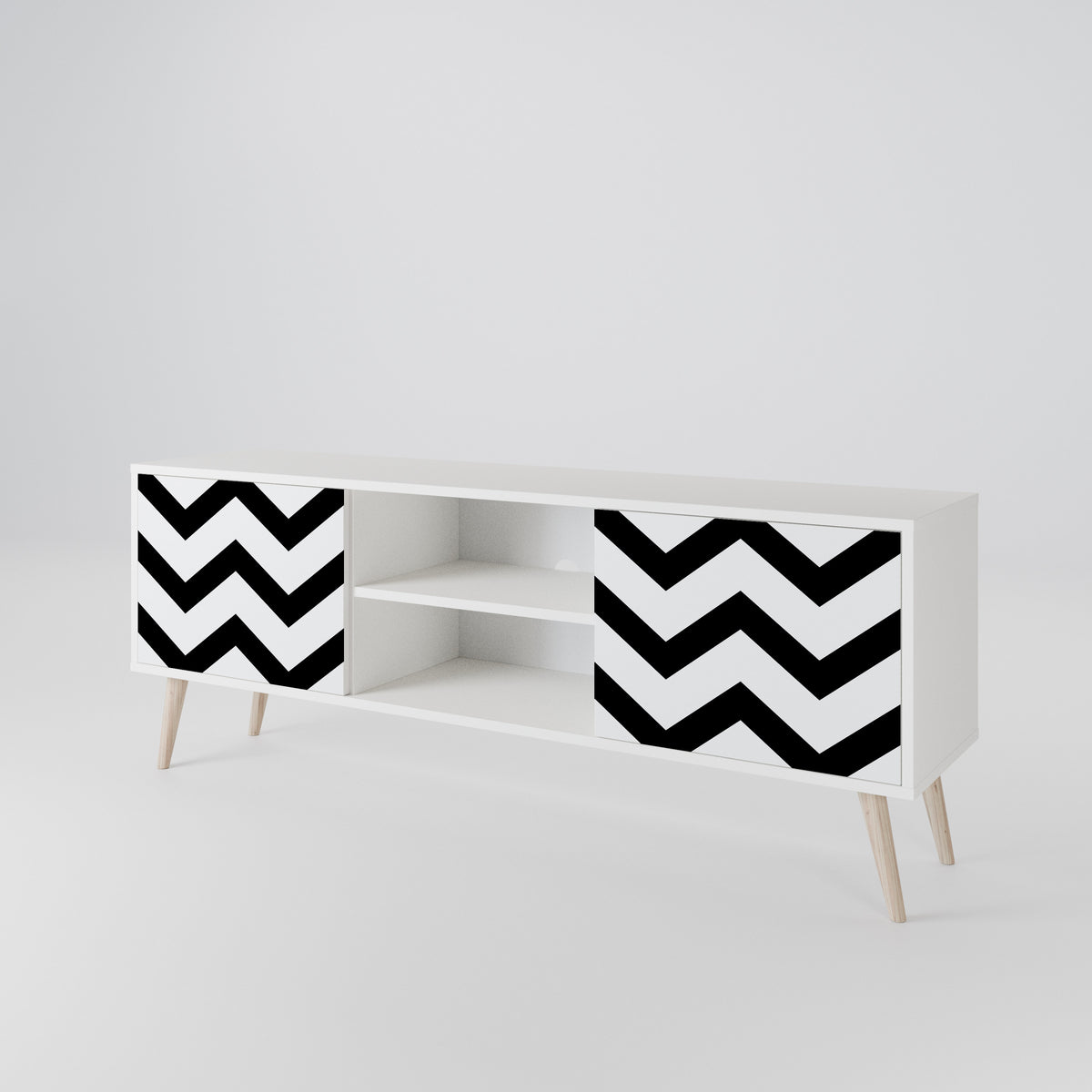 CLASSIC ZIG ZAG 2-Door TV Cabinet