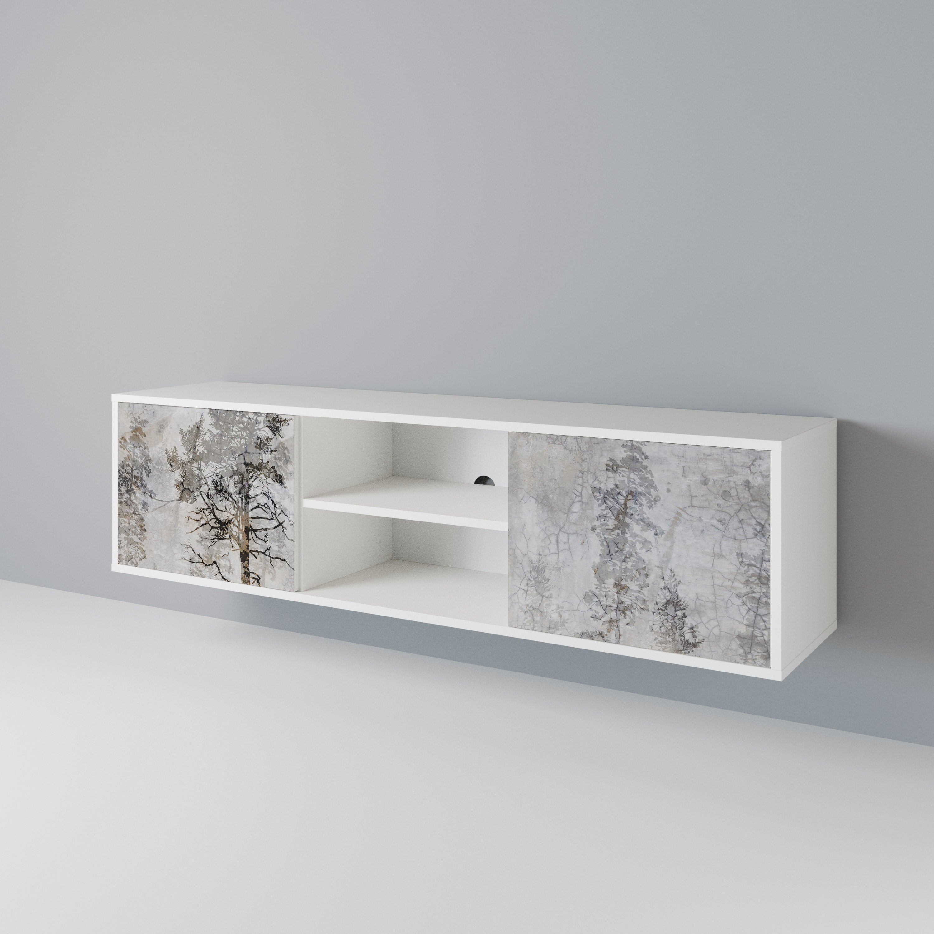FADE IN THE TREES 2-Door TV Cabinet