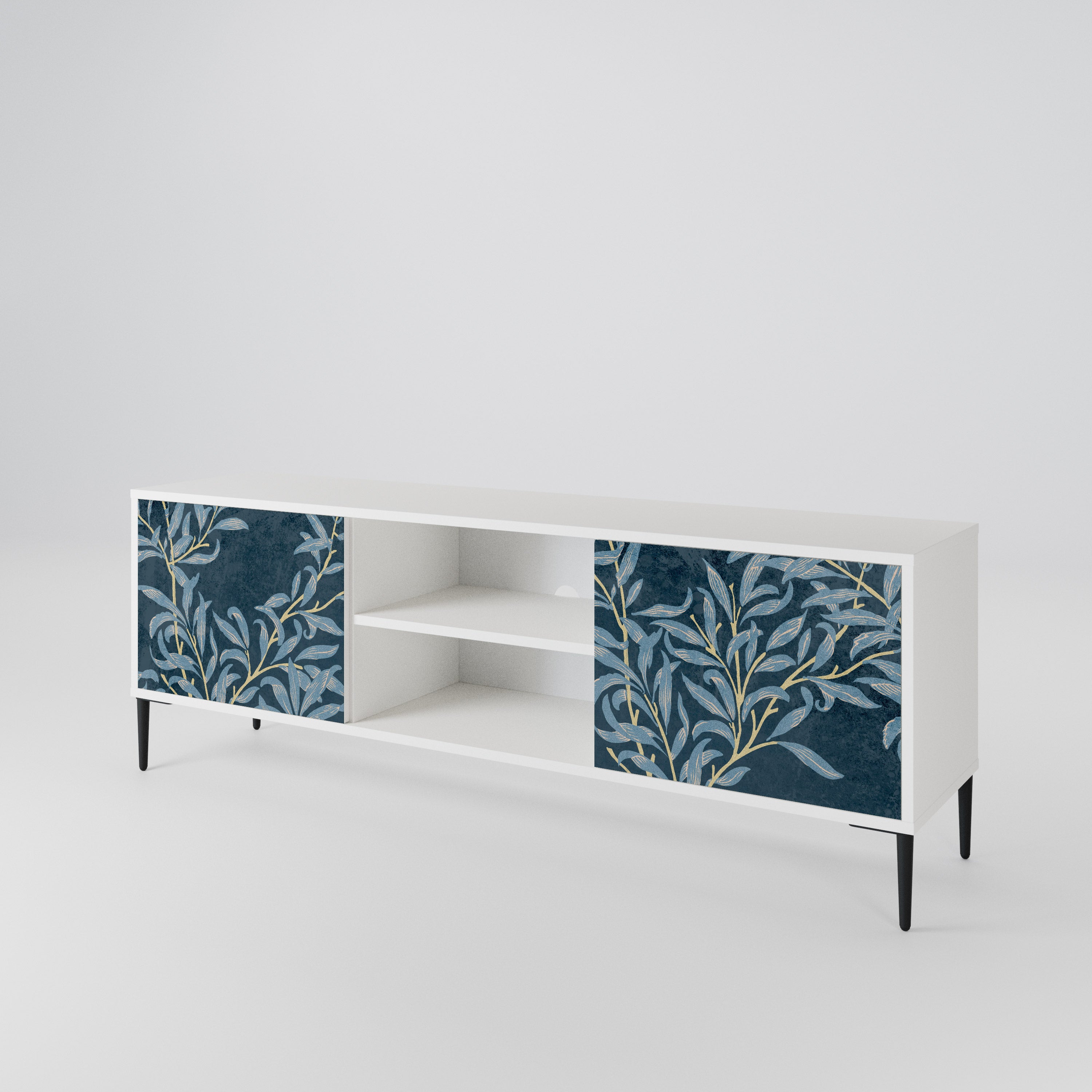 BLUE LEAVES 2-Door TV Cabinet