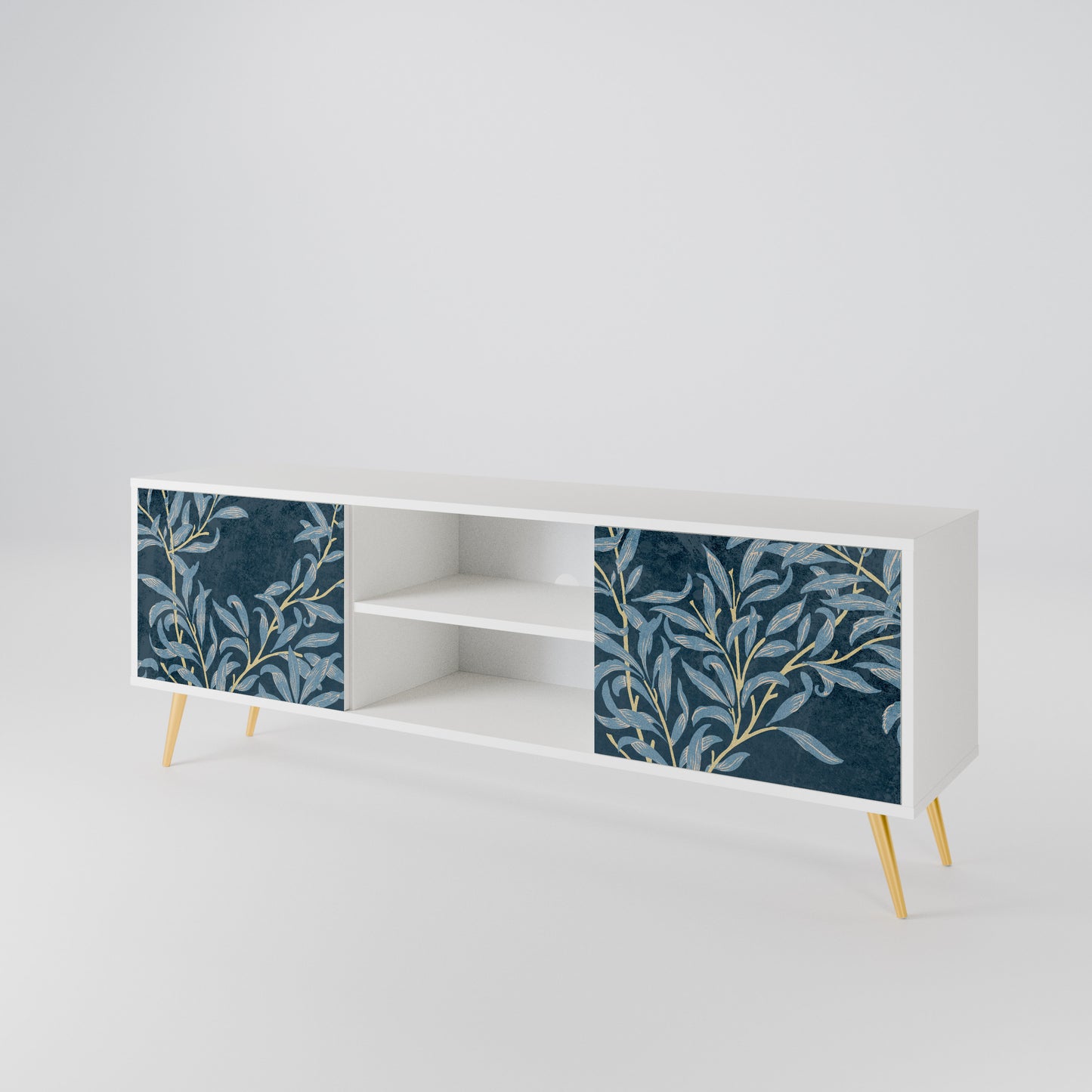 BLUE LEAVES 2-Door TV Cabinet