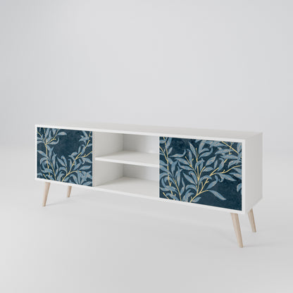 BLUE LEAVES 2-Door TV Cabinet