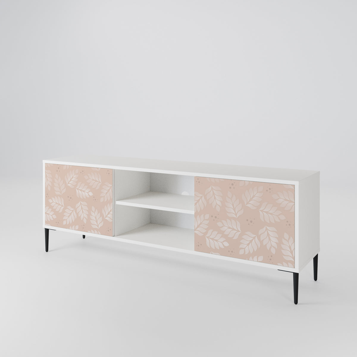 LEAVES ON BEIGE 2-Door TV Cabinet