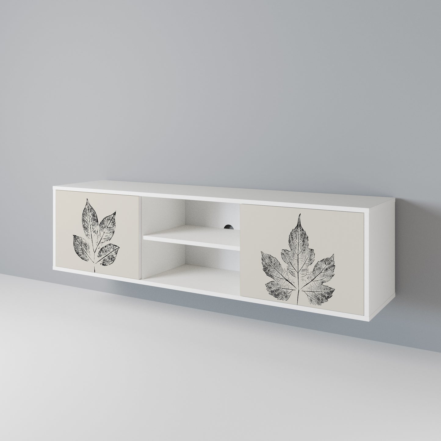 LEAFY STAMPS 2-Door TV Cabinet