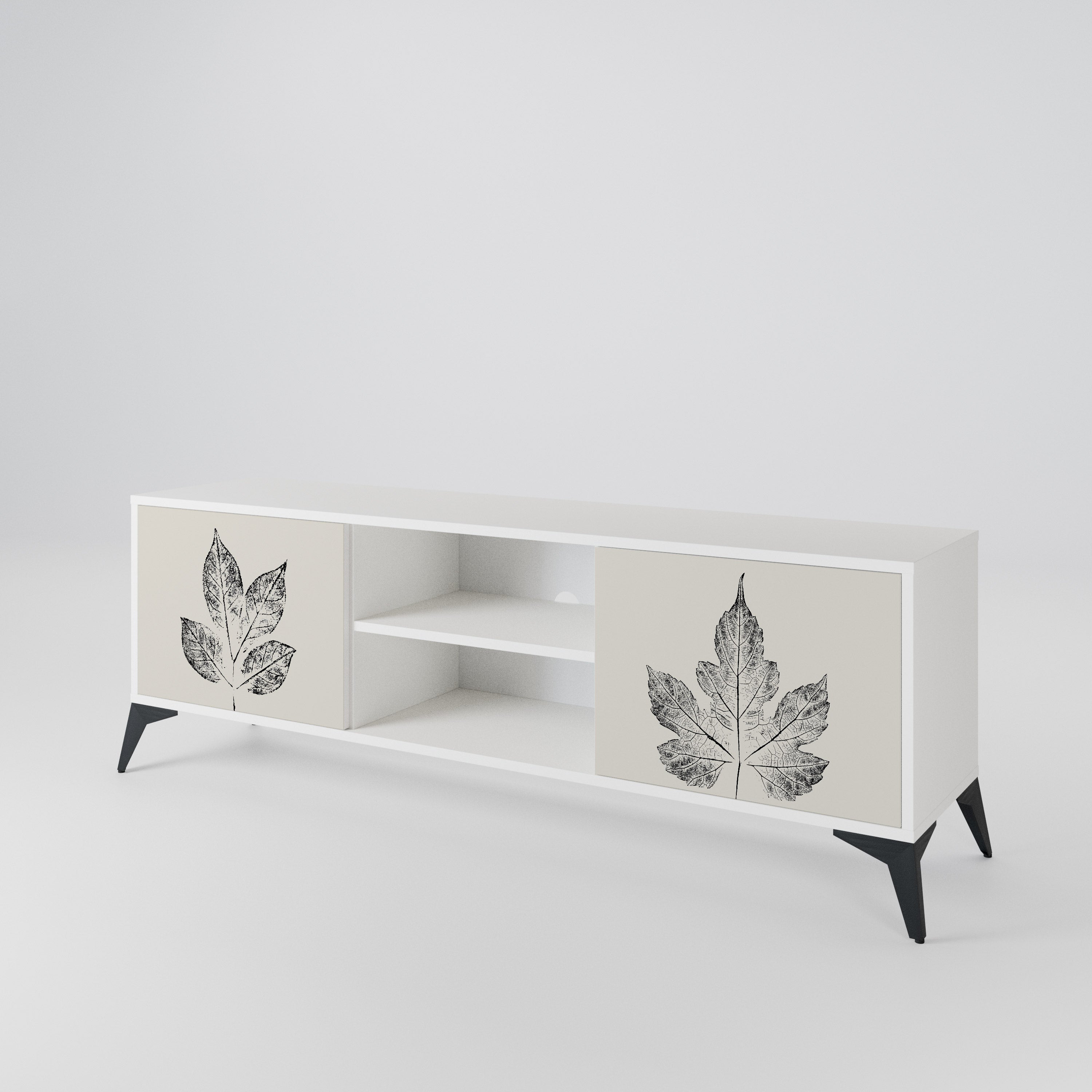 LEAFY STAMPS 2-Door TV Cabinet