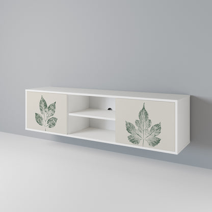 GREEN LEAFY STAMPS 2-Door TV Cabinet