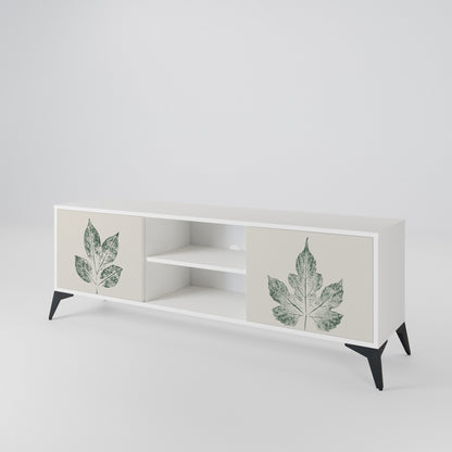 GREEN LEAFY STAMPS 2-Door TV Cabinet