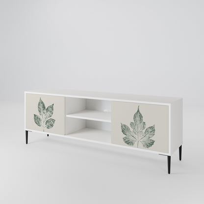 GREEN LEAFY STAMPS 2-Door TV Cabinet
