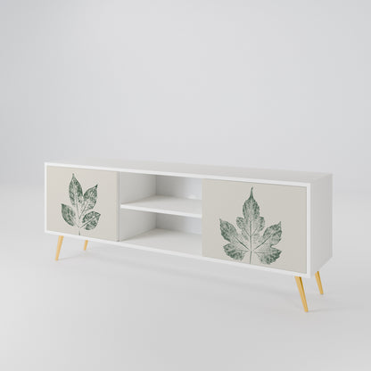 GREEN LEAFY STAMPS 2-Door TV Cabinet