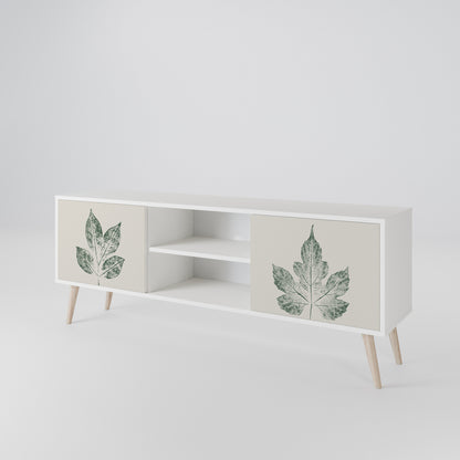 GREEN LEAFY STAMPS 2-Door TV Cabinet