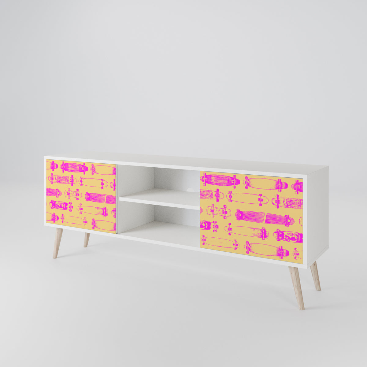 SKATEBOARD ARTISTRY 2-Door TV Cabinet