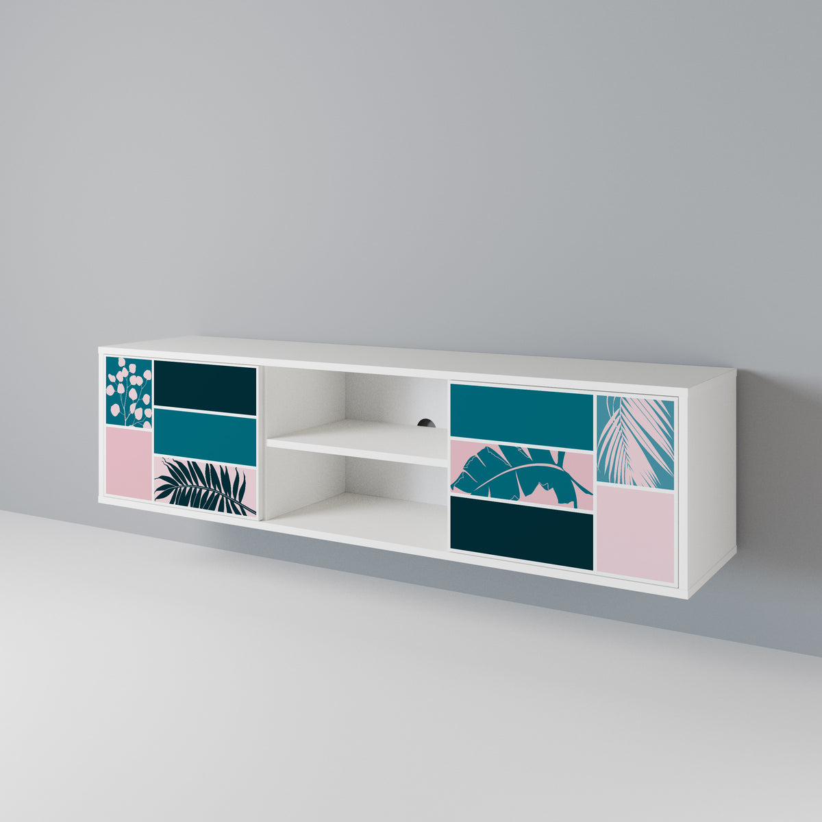 COMBINATION OF SHAPES 2-Door TV Cabinet