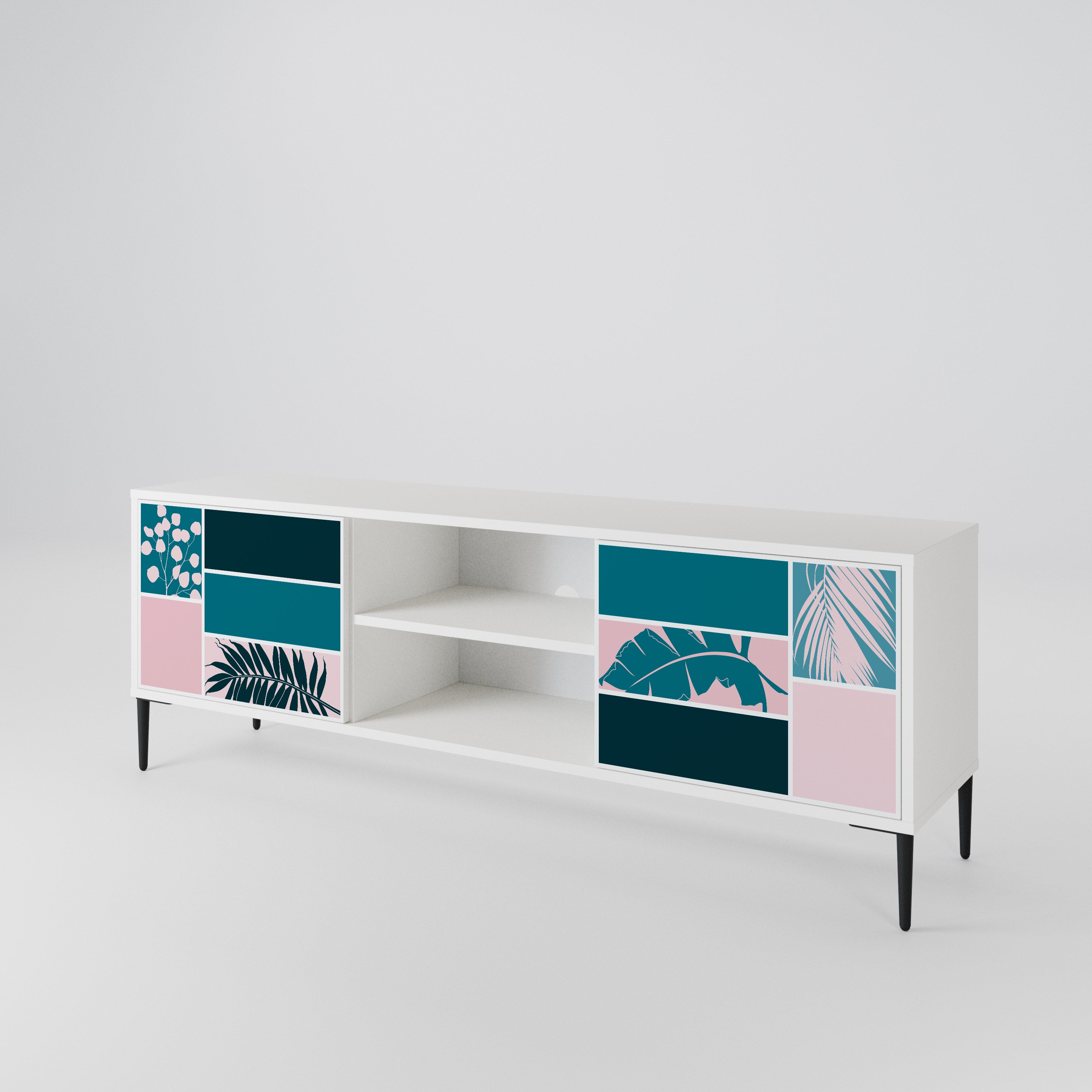 COMBINATION OF SHAPES 2-Door TV Cabinet