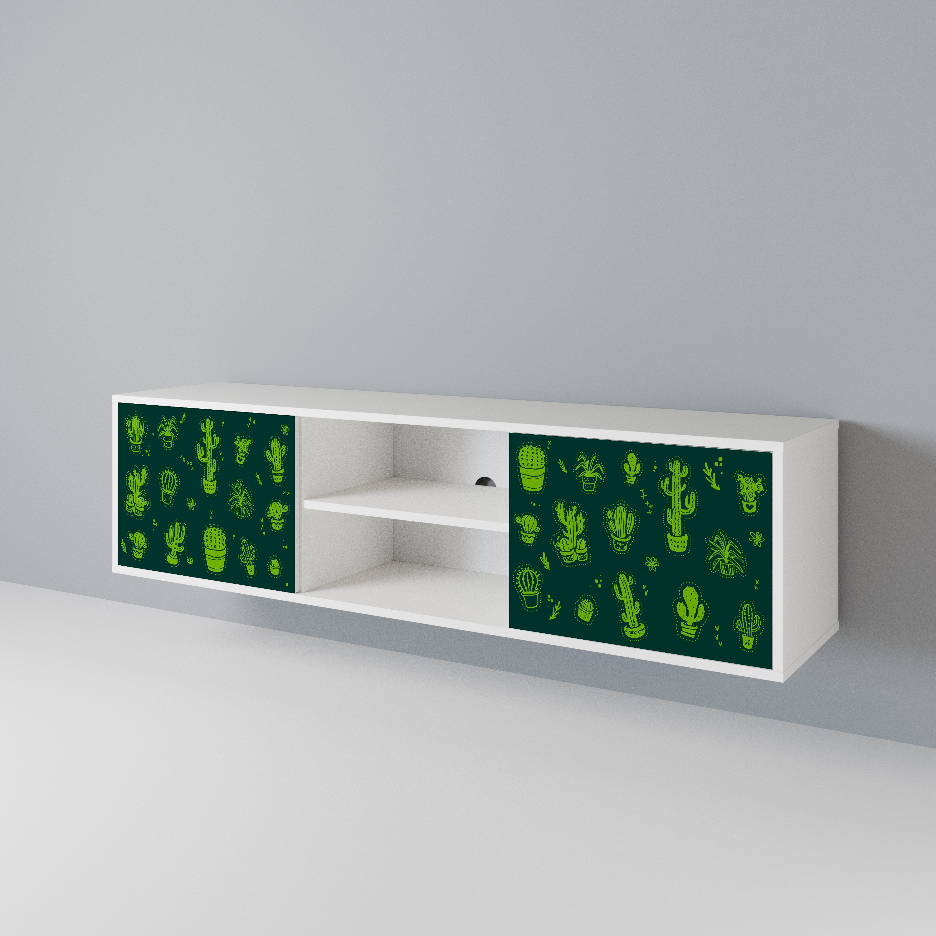 DESERT GREEN 2-Door TV Cabinet