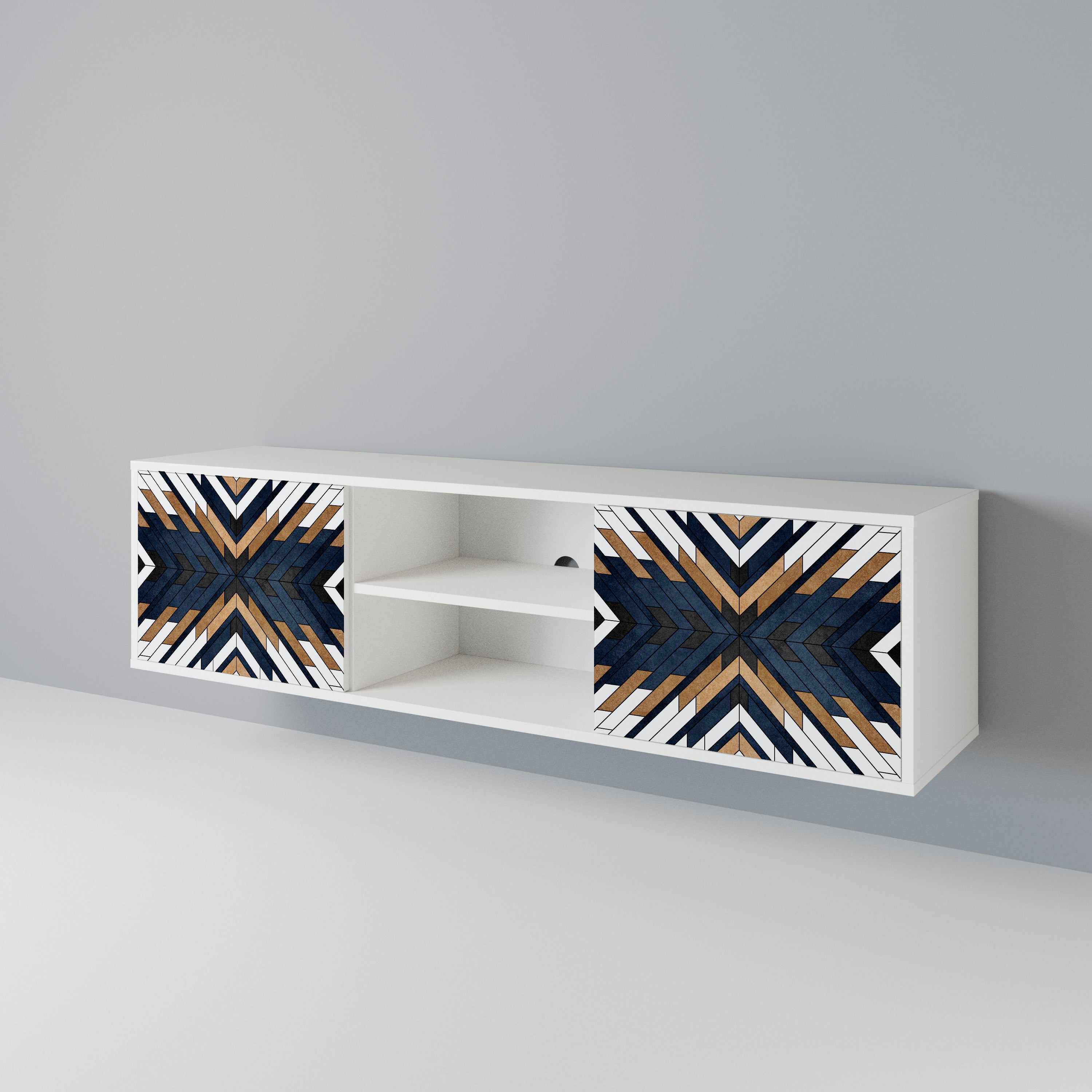ARTFUL GEOMETRY 2-Door TV Cabinet