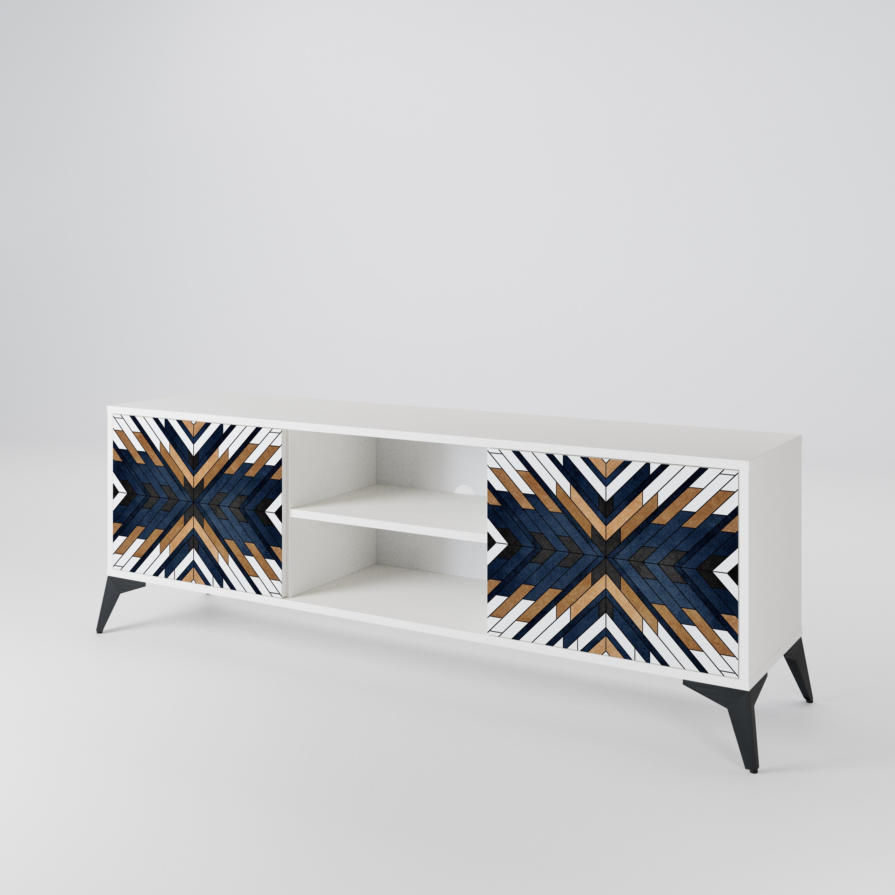 ARTFUL GEOMETRY 2-Door TV Cabinet