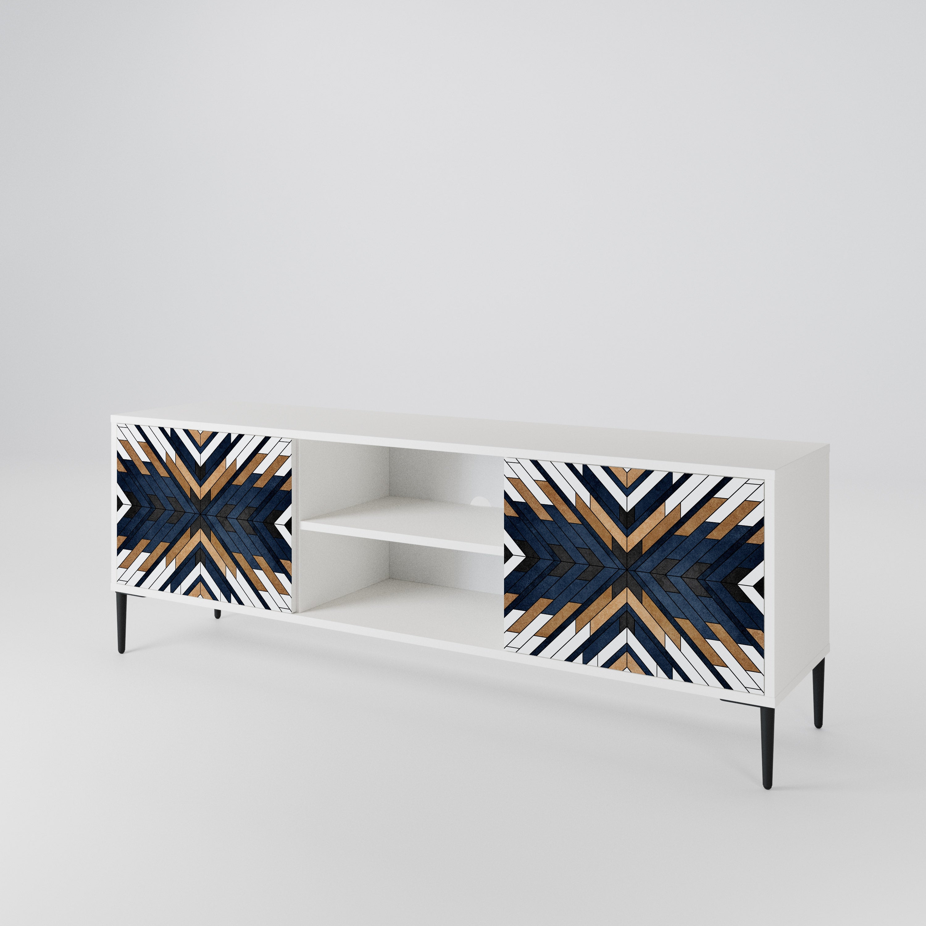 ARTFUL GEOMETRY 2-Door TV Cabinet