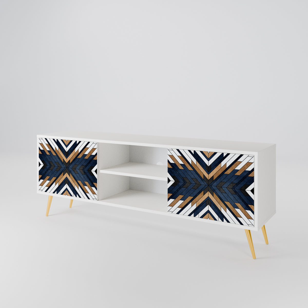 ARTFUL GEOMETRY 2-Door TV Cabinet