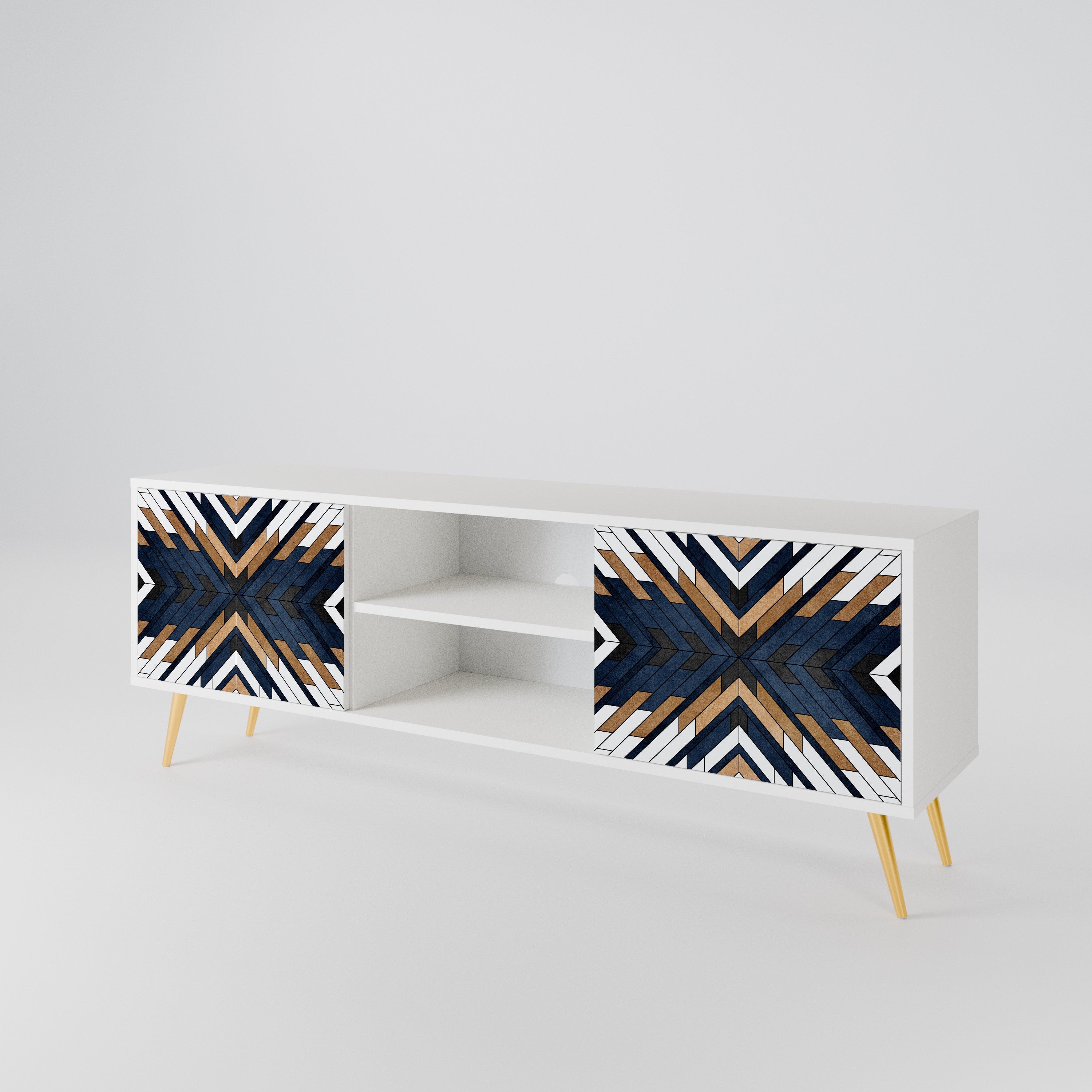 ARTFUL GEOMETRY 2-Door TV Cabinet
