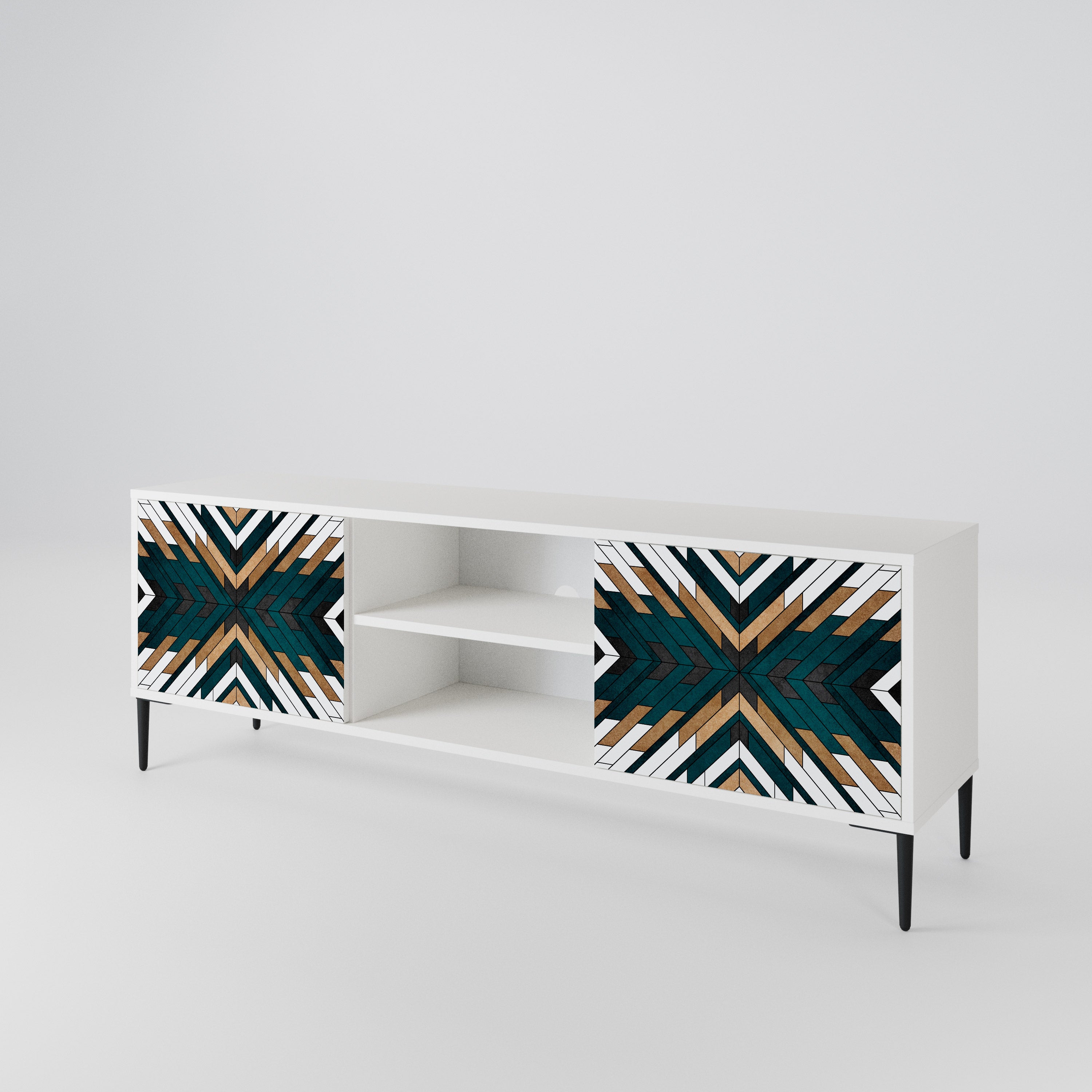 ARTISTIC GEOMETRY 2-Door TV Cabinet