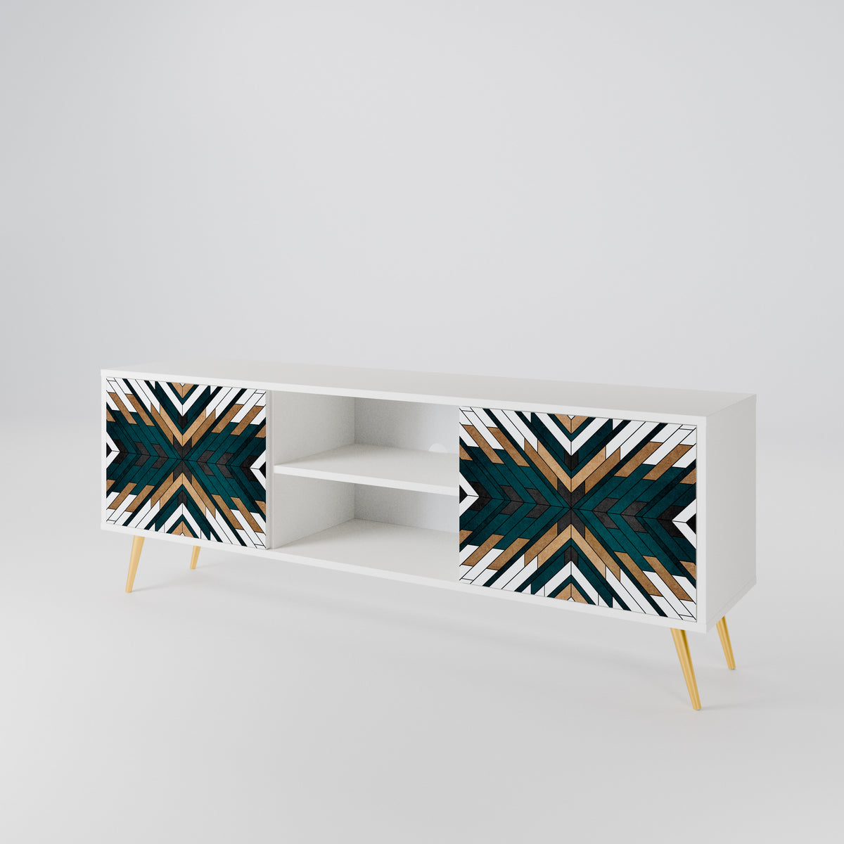 ARTISTIC GEOMETRY 2-Door TV Cabinet
