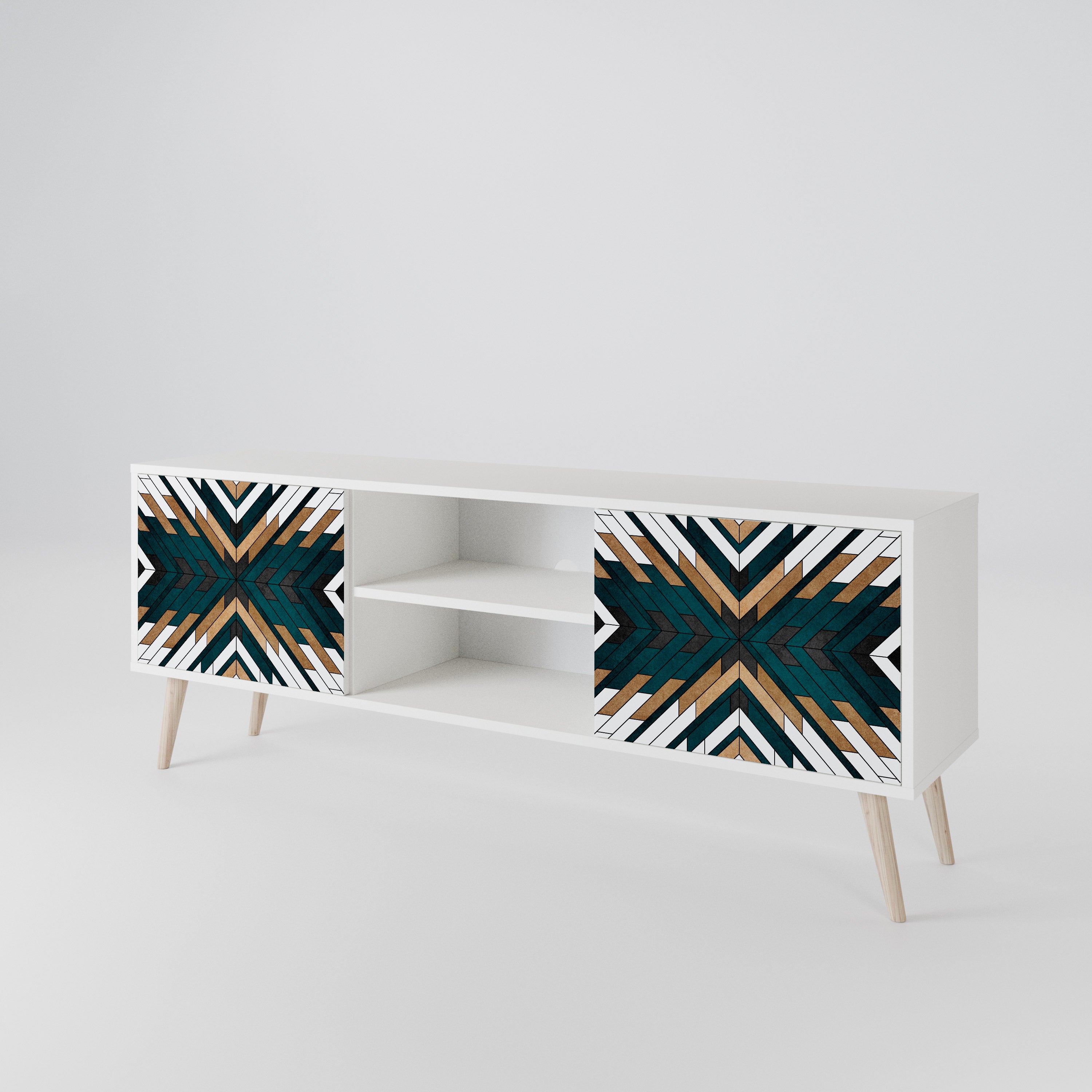 ARTISTIC GEOMETRY 2-Door TV Cabinet