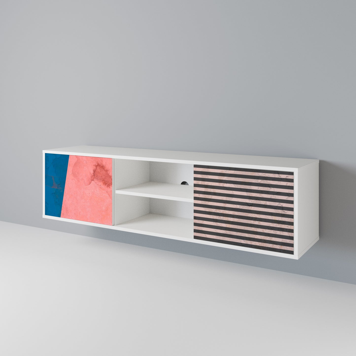 GLAMOROUS STRIPE 2-Door TV Cabinet