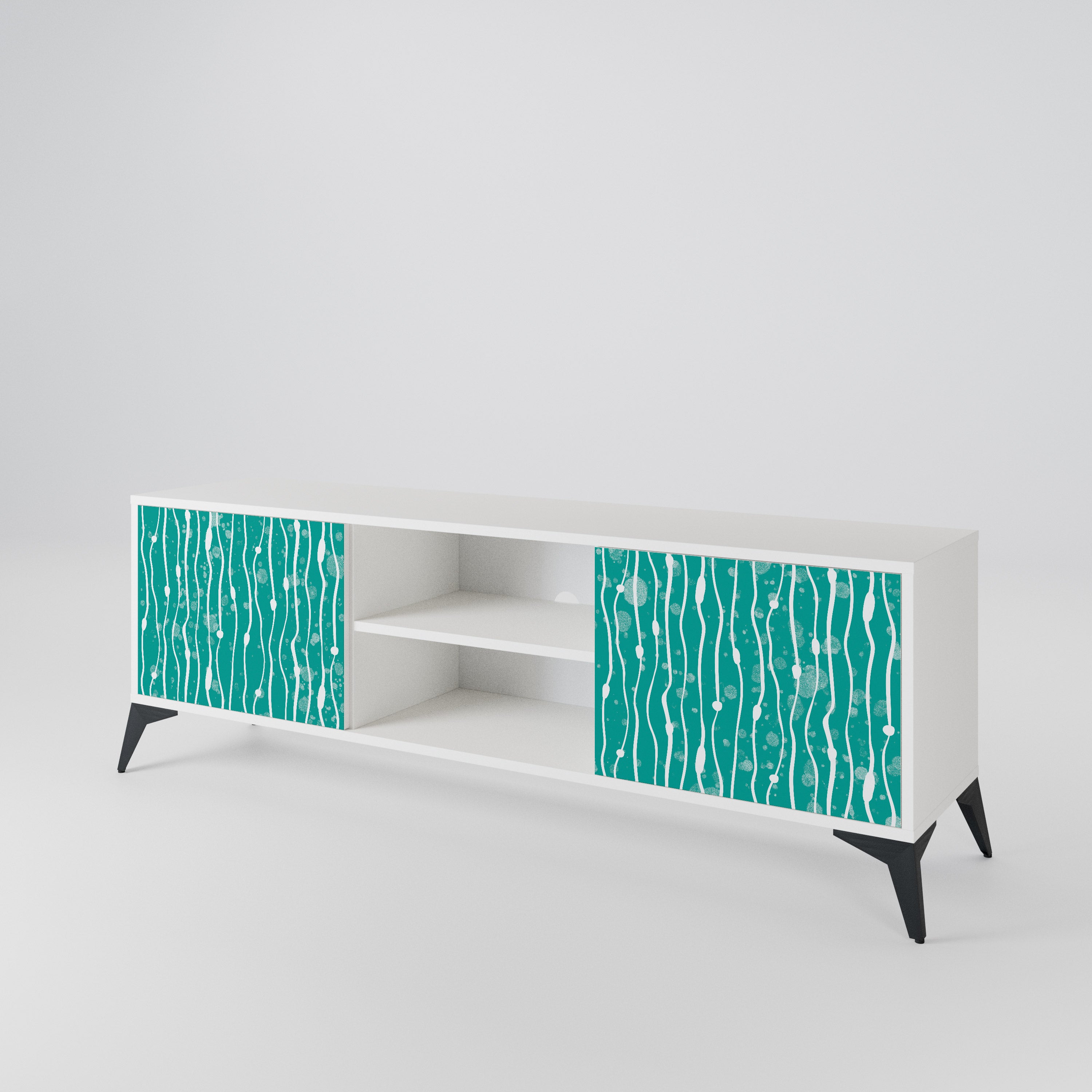 TURQUOISE RAIN 2-Door TV Cabinet