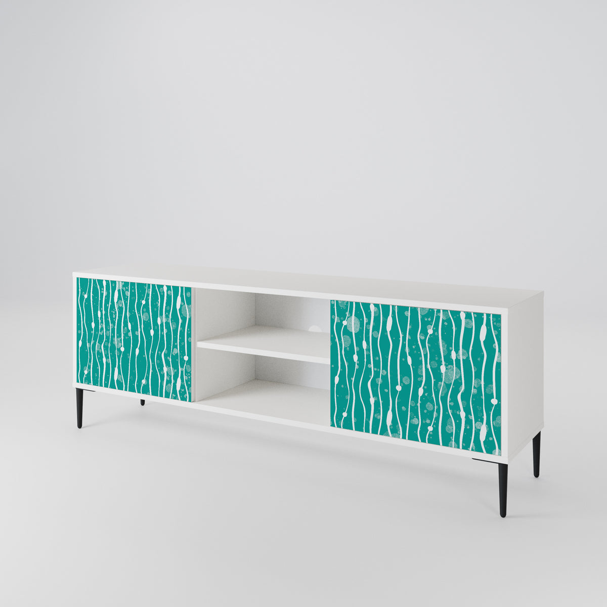 TURQUOISE RAIN 2-Door TV Cabinet