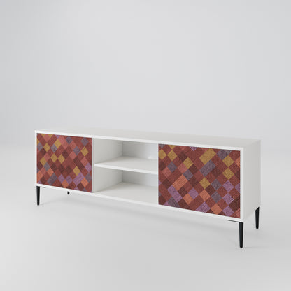 PAINTED SQUARES 2-Door TV Cabinet