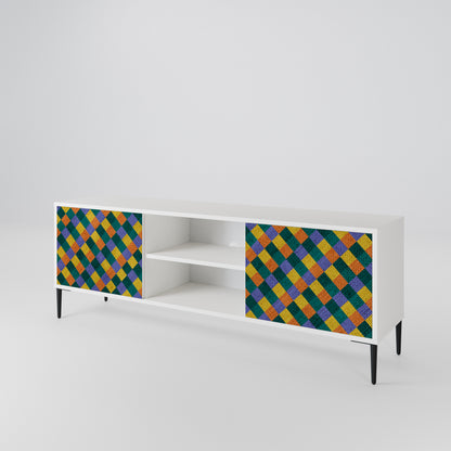 PAINTED SQUARES MIX 2-Door TV Cabinet